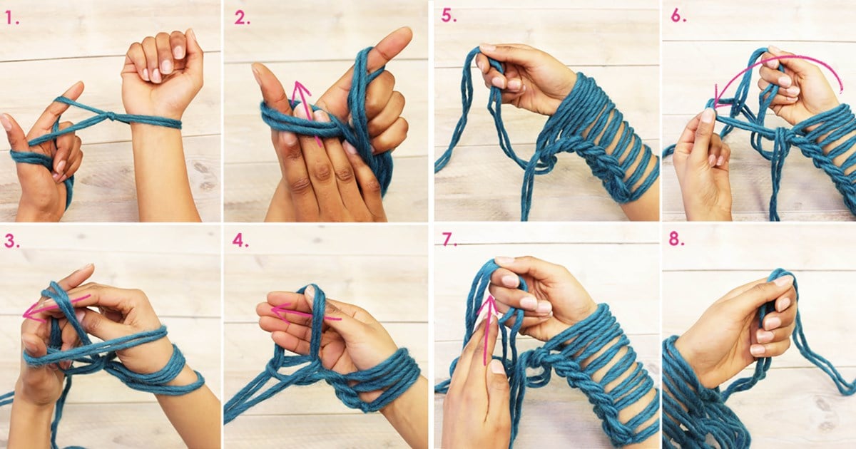 Arm Knitting How to Arm Knit a Cowl